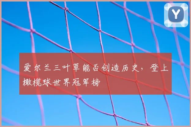 爱尔兰三叶草能否创造历史，登上橄榄球世界冠军榜