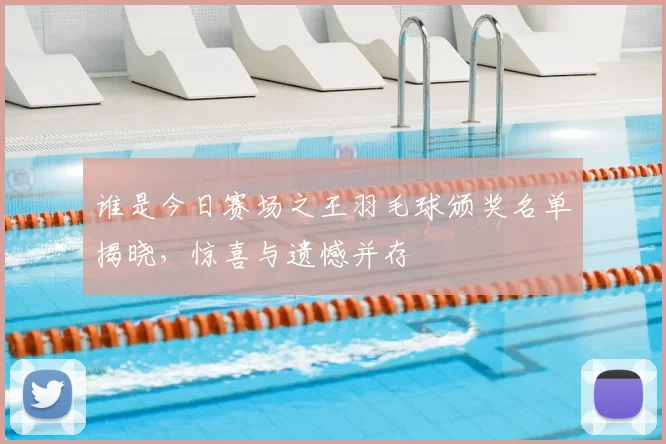 谁是今日赛场之王羽毛球颁奖名单揭晓,惊喜与遗憾并存